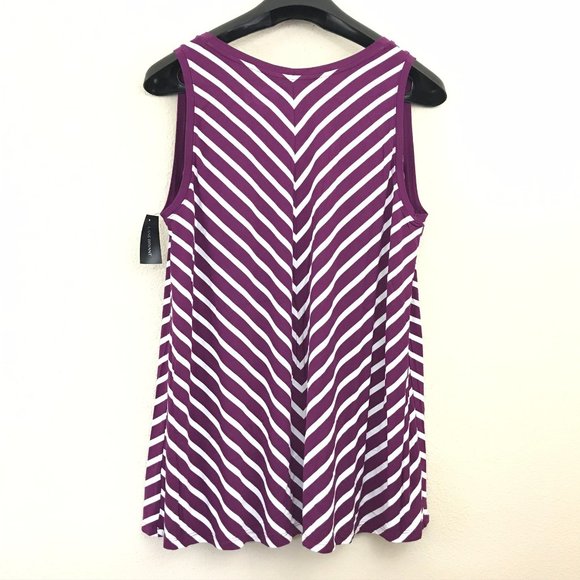 Lane Bryant 1X Top 18 20 Tank Swing V Neck New - Picture 4 of 5